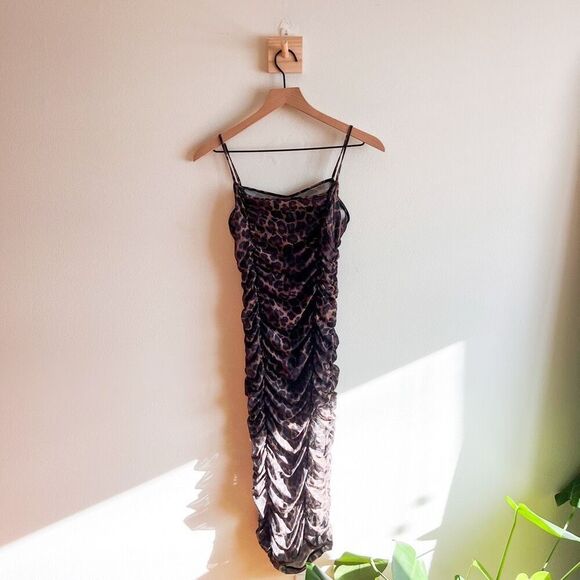 Motel Mesh Leopard Print Dress Size S - Picture 5 of 7